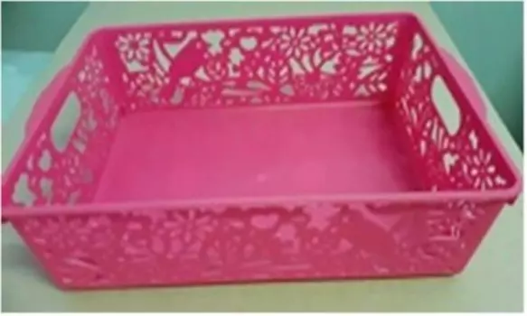 Корзина д/хранения 19*19*5.5 см кружева