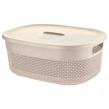 Корзина д/хранения 6 л осло молочная с крышкой pt1331мл-10