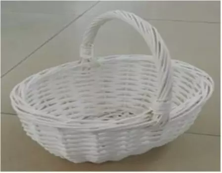 Корзина плетеная ива 23 см 23*19*12 белая