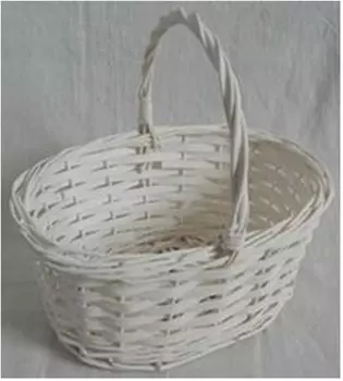 Корзина плетеная ива 30*21*12 см белая