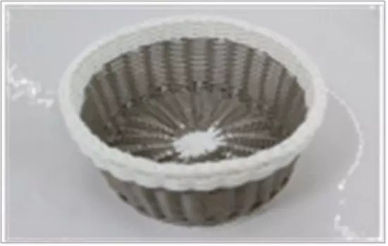 Корзинка 19,5*7,5см абсолют хоум серо-белая xzh8363