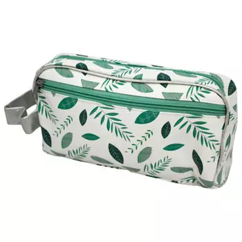 Косметичка абсолют хоум зеленые листья большая f17-u10-l