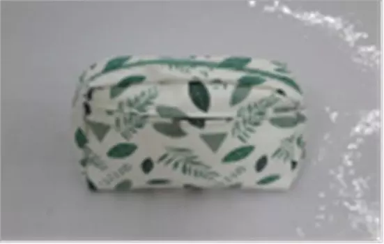 Косметичка абсолют хоум зеленые листья средняя f17-u09-l