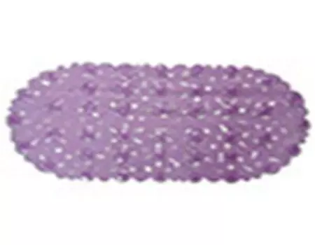 Коврик для ванной рыжий кот камешки пвх сиреневый 8623