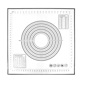 Коврик для выпечки 60*60 см Unigood черные деления y046060