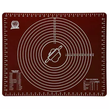 Коврик кулинарный 49, 5*40 см мармитон шкала рисунок силикон 16179