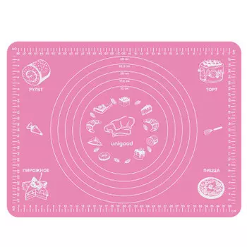 Коврик силиконовый 40*30 см Unigood розовый