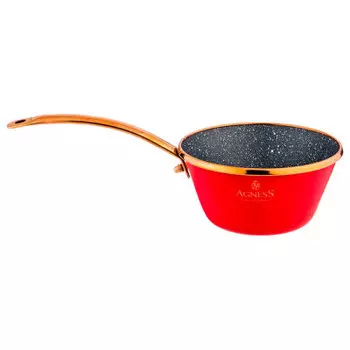 Ковш 0.5 л агнесс серия тюдор красный эмалированный с антипригарным покрытием 950-218