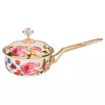 Ковш 0,9л Agness эмалированный винтаж индукционное дно 950-020