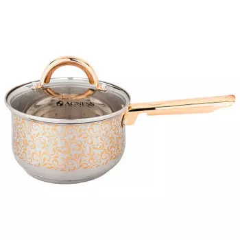 Ковш 1.2 л агнесс нержавеющая сталь индукционное дно 937-740