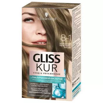 Краска для волос Gliss Kur 8-1 холодный пепельно-русый