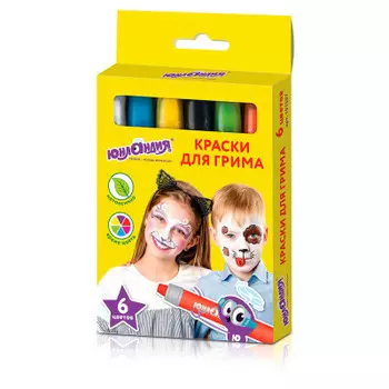 Краски для грима 6цв Юнландия 191307
