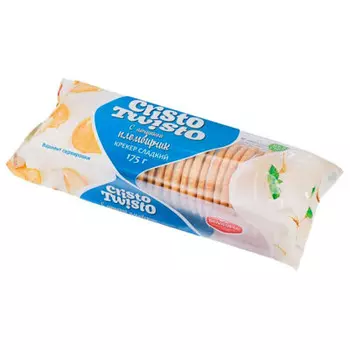 Крекер кристо твисто с начинкой пломбирчик 175 г белогорье