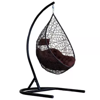 Кресло подвесное лия цвет корзины коричневый/цвет подушки коричневый 7020