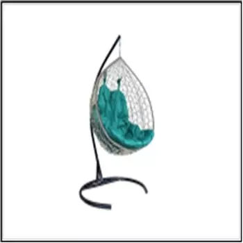 Кресло подвесное виола xl цвет корзины черный/цвет подушки зеленый d161-мт002