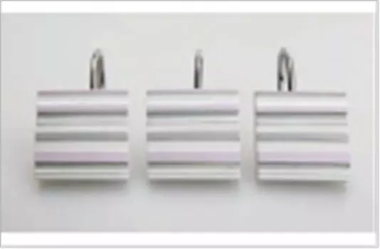 Крючки для шторы ванной абсолют хоум 12шт полосы