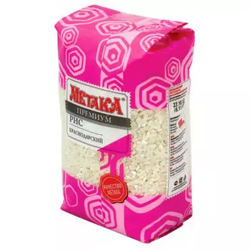 Крупа рис метака 800 г краснодарский премиум