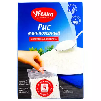 Крупа рис увелка 5 пак.*80 г длиннозерный