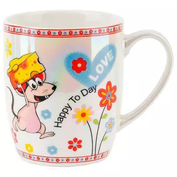 Кружка 240 мл мышь с сыром фарфор 5750649