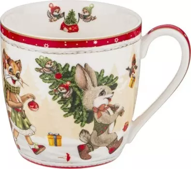 Кружка 250 мл лефард елка красная 85-1881