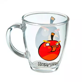 Кружка 250мл Angry Birds стекло 97830