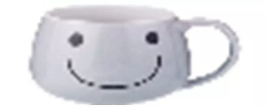 Кружка 300мл Lefard веселый смайлик белая 155-141