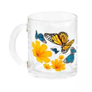 Кружка 320 мл бабочки и цветы 04 c1208-bio