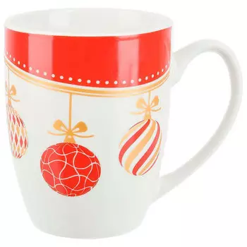 Кружка 330мл новогодние шары фарфор n1430044