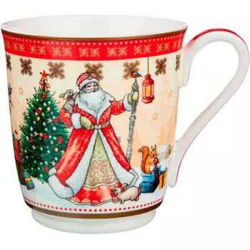 Кружка 340мл Lefard с новым годом! дед мороз 86-2389