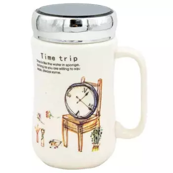 Кружка 350мл фенгтуолинг с крышкой-зеркалом jn-001