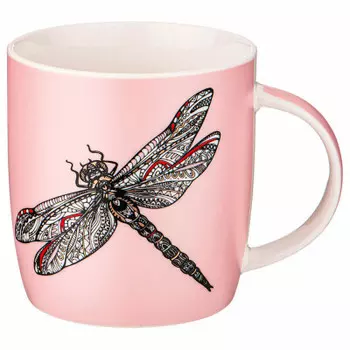 Кружка 350мл Lefard стрекоза розовая 97-657