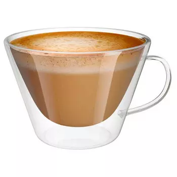 Кружка 360 мл кверти флорино стекло двойные стенки