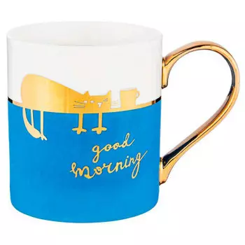 Кружка 370 мл лефард брик тайм доброе утро синяя 756-268