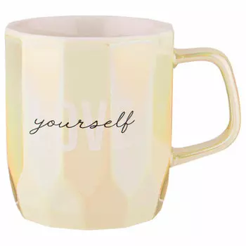 Кружка 380 мл Lefard блестящая желтая фарфор 260-599