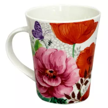 Кружка 390мл маки фарфор zpx18431