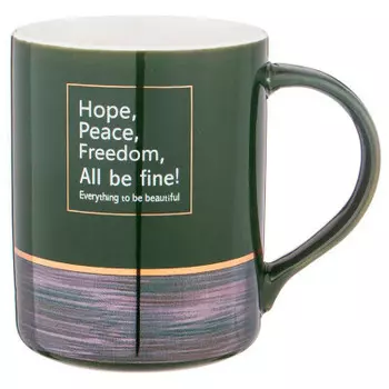 Кружка 400 мл лефард брик тайм зеленая 756-259