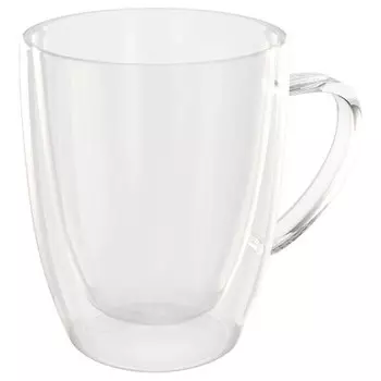 Кружка 400мл кверти грандэ стекло двойные стенки