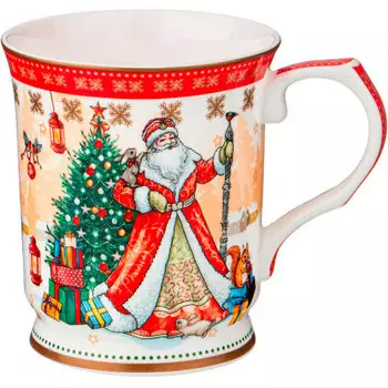 Кружка 400мл Lefard дед мороз и снегурочка 415-2115