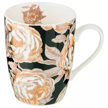 Кружка 400мл Lefard золотые розы геомертия 133-301