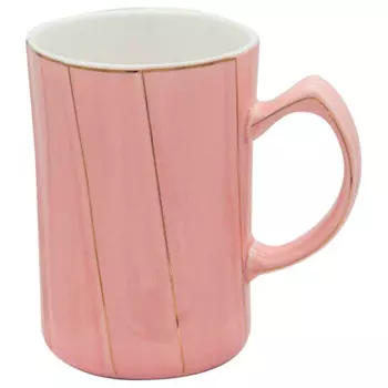 Кружка 420мл керамика розовая п/у
