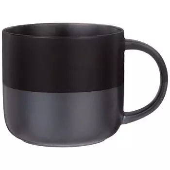 Кружка 440 мл бронко велюр черная 407-140