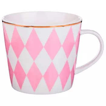 Кружка 450мл Арти-М розовые ромбы п/у 356-257