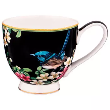 Кружка 500мл Lefard цветущий сад черная 104-546