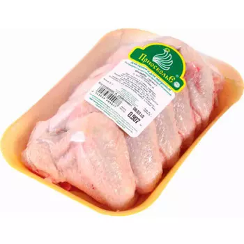 Крыло цыпленка бройлера охл на лотке приосколье