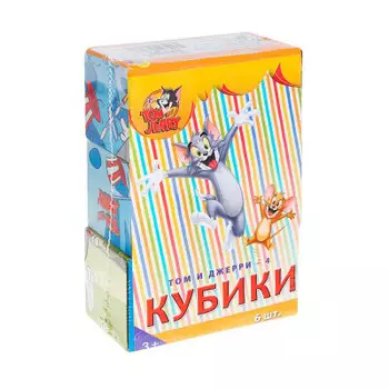 Кубики пластиковые 6шт том и джерри-4 к06-9698