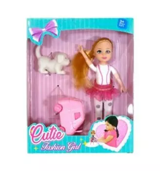 Кукла там-там 18см с машиной и питомцем bd014-5