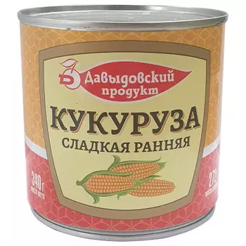 Кукуруза давыдовский продукт 340 г ж/б