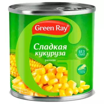 Кукуруза гринн рей 425 г ж/б