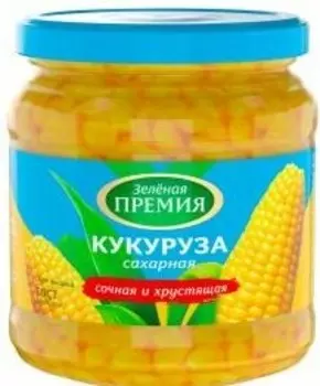 Кукуруза зеленая премия 475 г консервированная ст/б твист