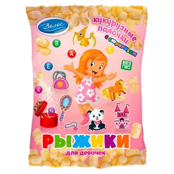 Кукурузные палочки рыжики 75г с сюрпризом для девочек
